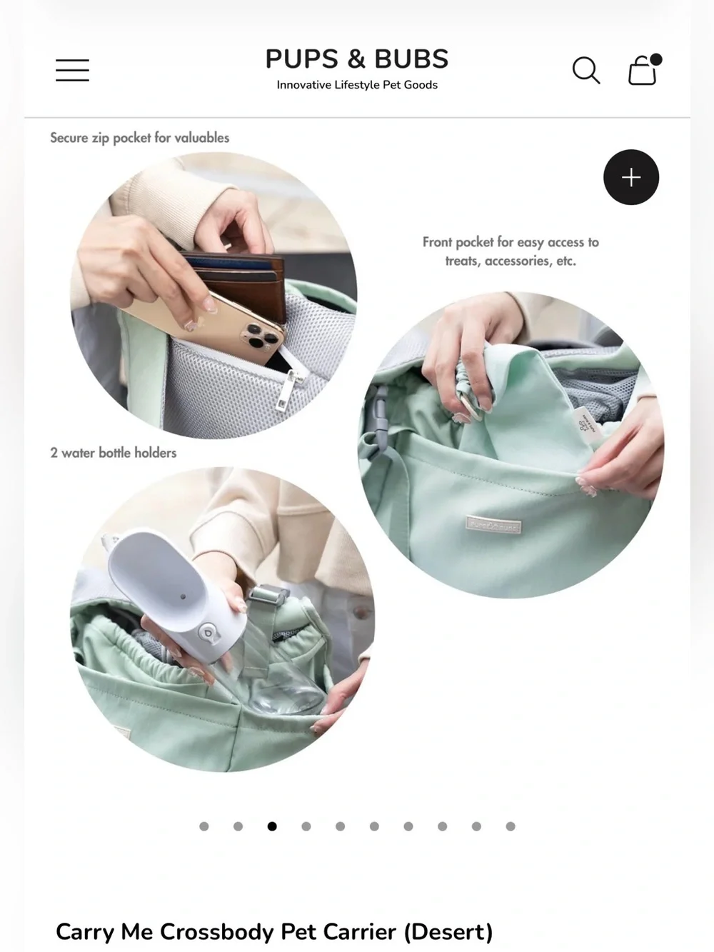 Pups & Bubs Carry Me Crossbody Carrier